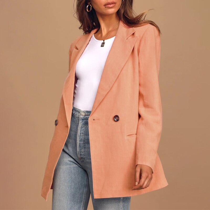 Elegant Blazer Oversized Double-Breasted Classic