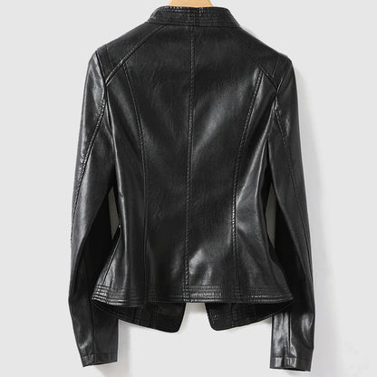 Vegane Lederjacke Frauen Reißverschluss Ökologisch - IdealeKleiden