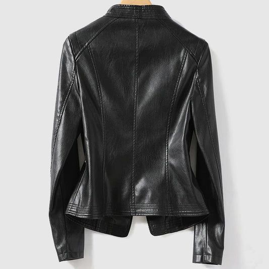 Vegane Lederjacke Frauen Reißverschluss Ökologisch - IdealeKleiden