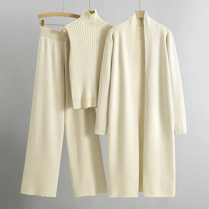 Luxury Cashmere Dress Set Beige