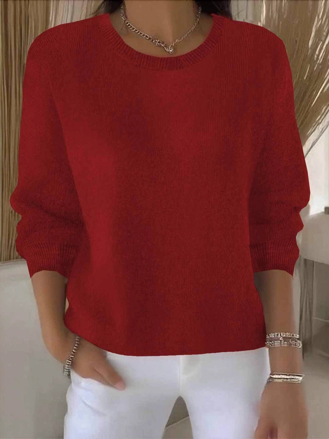 Women's Knitted Sweater Warm Soft Winter