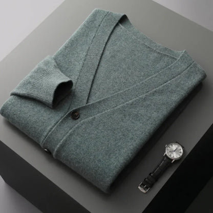 Herren Wintercardigan Elegant Schwarz