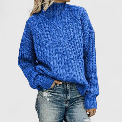 Women's Winter Pullover Long Sleeve Ribbed Modern