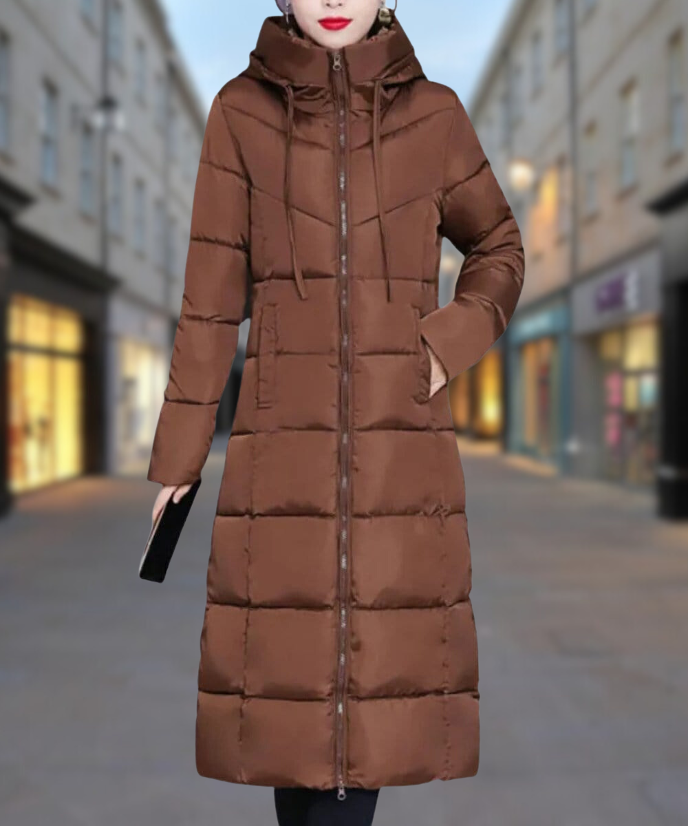 Warme Winterjacke Mittellang Damen Daunenjacke - IdealeKleiden