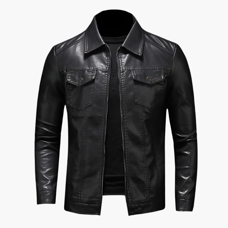 Fashionable Leather Jacket Classic Elegant