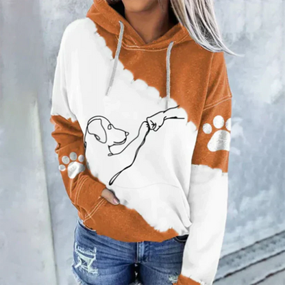 Fashionable Hoodie Dog Pattern Trendy Style