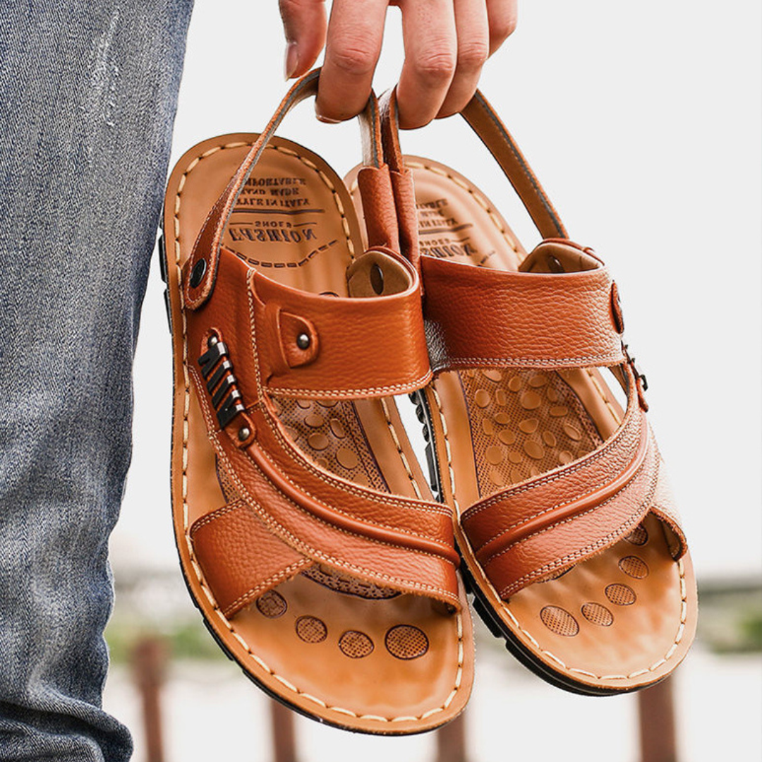 Bequeme Herren Sandalen - Ergonomisches Leder Design - IdealeKleiden
