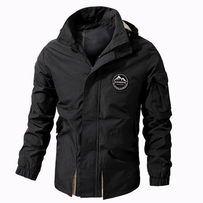 Men's Waterproof Outdoor Jacket Hooded Windbreaker