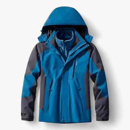 Waterproof Men's Outdoor Jacket Hooded Fleece