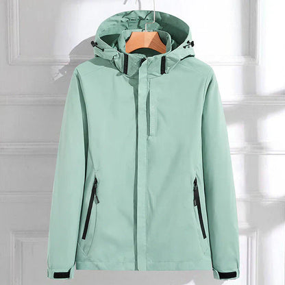 Women's Waterproof Rain Jacket Hood - Elegant and Practical