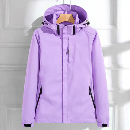 Women's Waterproof Rain Jacket Hood - Elegant and Practical