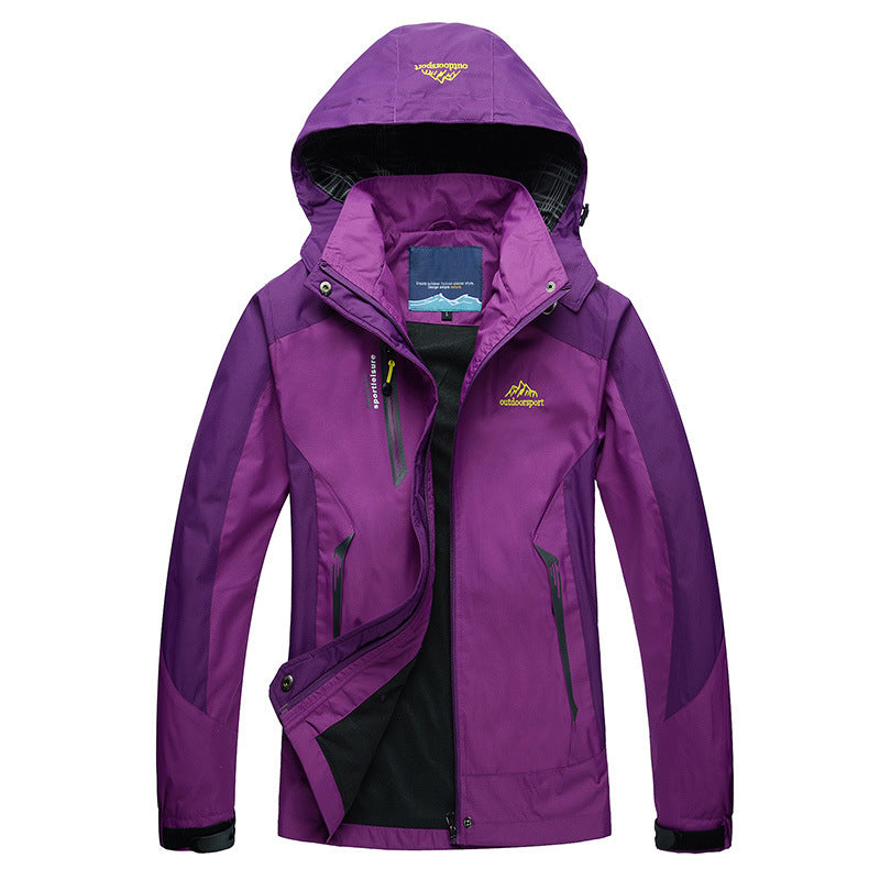 Women's Waterproof Jacket with Detachable Hood