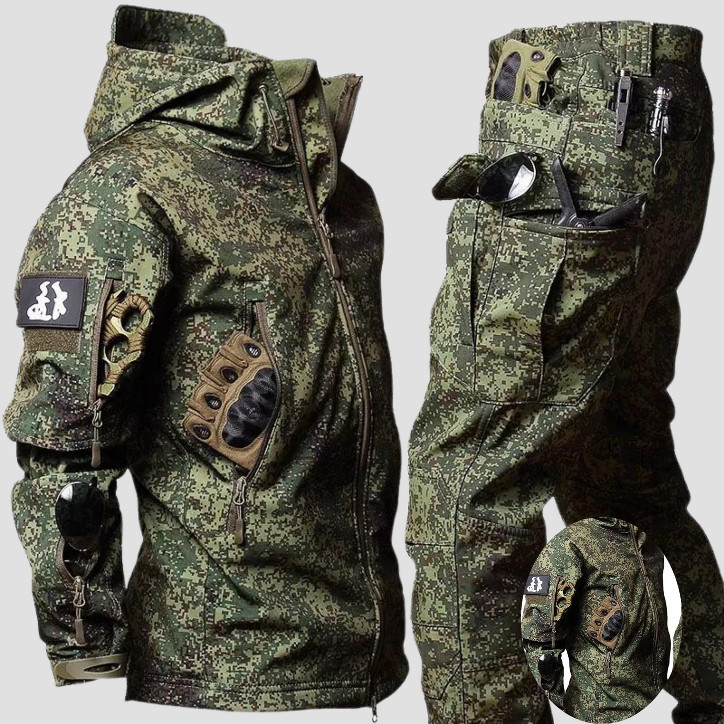 Taktische Herrenjacke Camo Winter Outdoor - IdealeKleiden