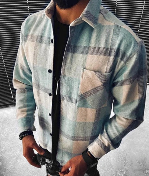 Men's Overshirt with Chest Pockets