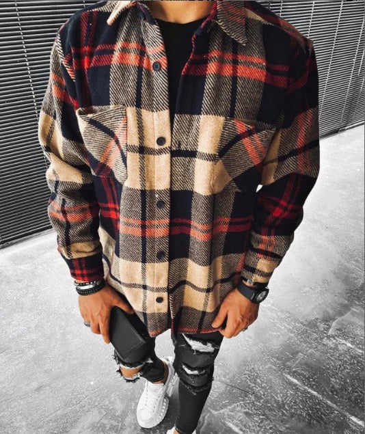 Men's Overshirt with Chest Pockets
