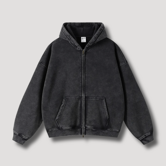 Große Herren Hoodie Reißverschluss Kapuze - IdealeKleiden