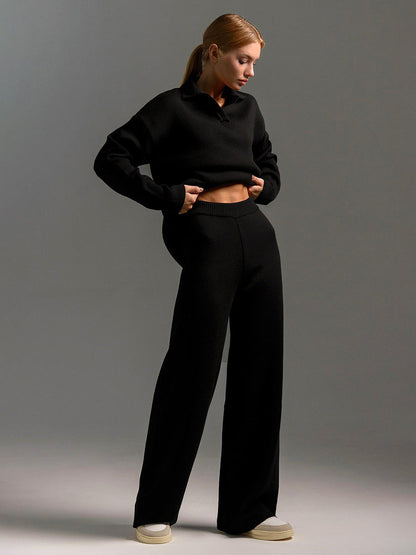 Comfortable lounge set trousers polo shirt