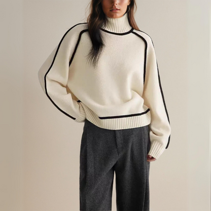 Stilvoller Rollkragen Pullover Elegant Damen - IdealeKleiden
