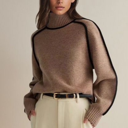Stylish Turtleneck Sweater Elegant Women