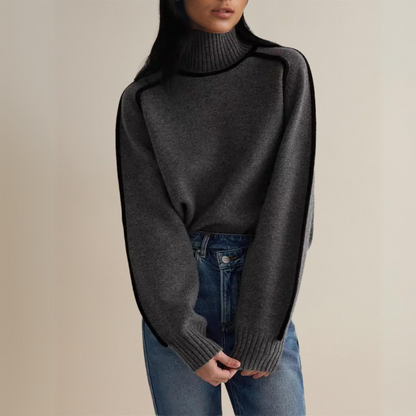 Stylish Turtleneck Sweater Elegant Women