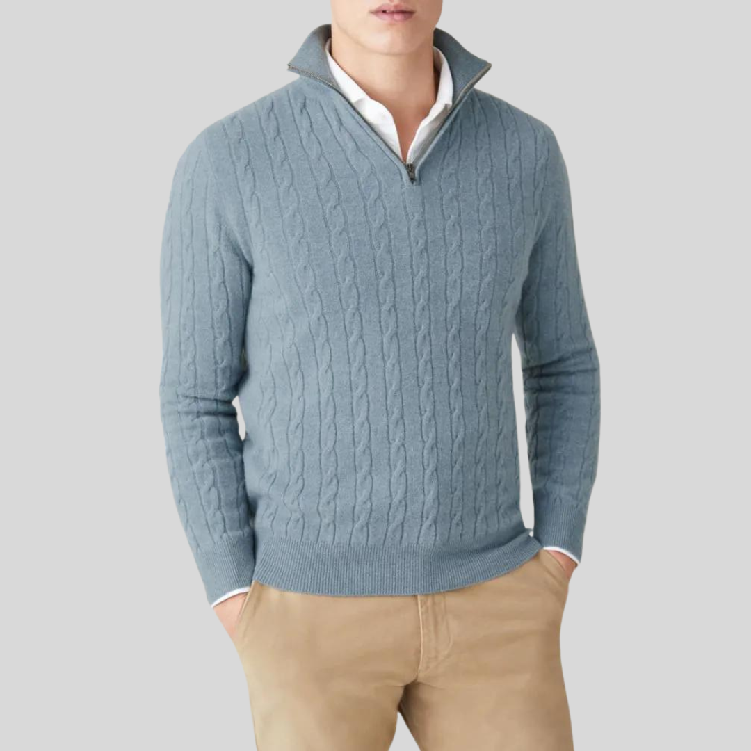 Herren Pullover Reißverschluss Hochwertig - IdealeKleiden