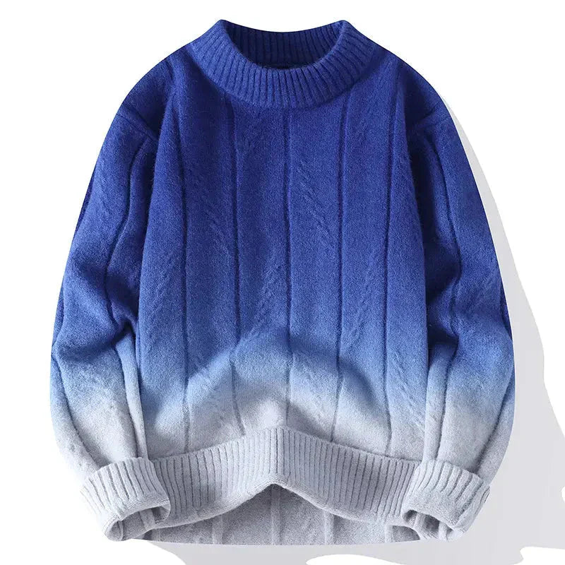 Men's Modern Two-Tone Knitted Sweater