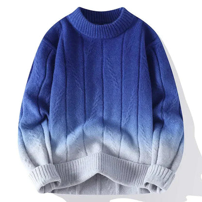 Men's Modern Two-Tone Knitted Sweater