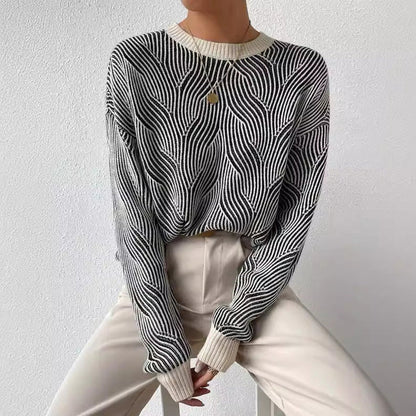 Damen Strickpullover Rollkragen Weich Warm