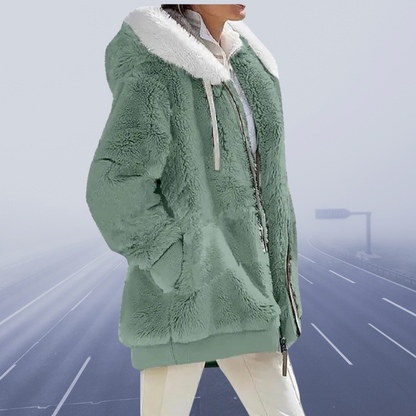 Übergroße Damenjacke Teddyfell Warm Wintermantel