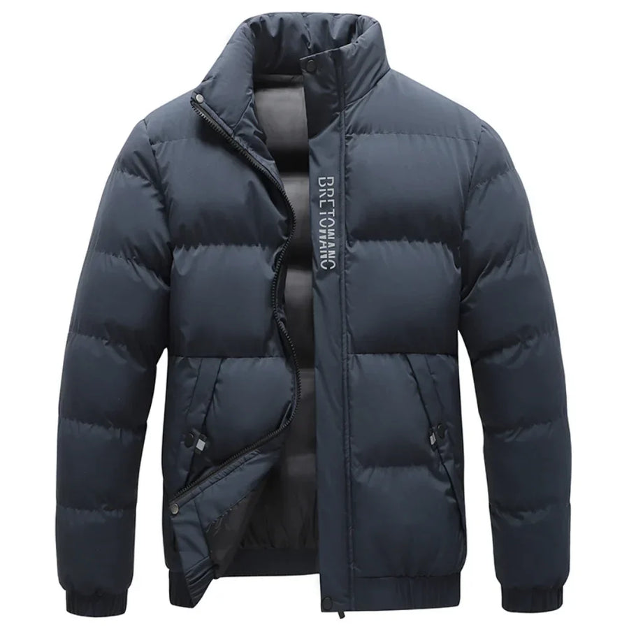Herren Winterjacke Mit Kragen Elegant - IdealeKleiden