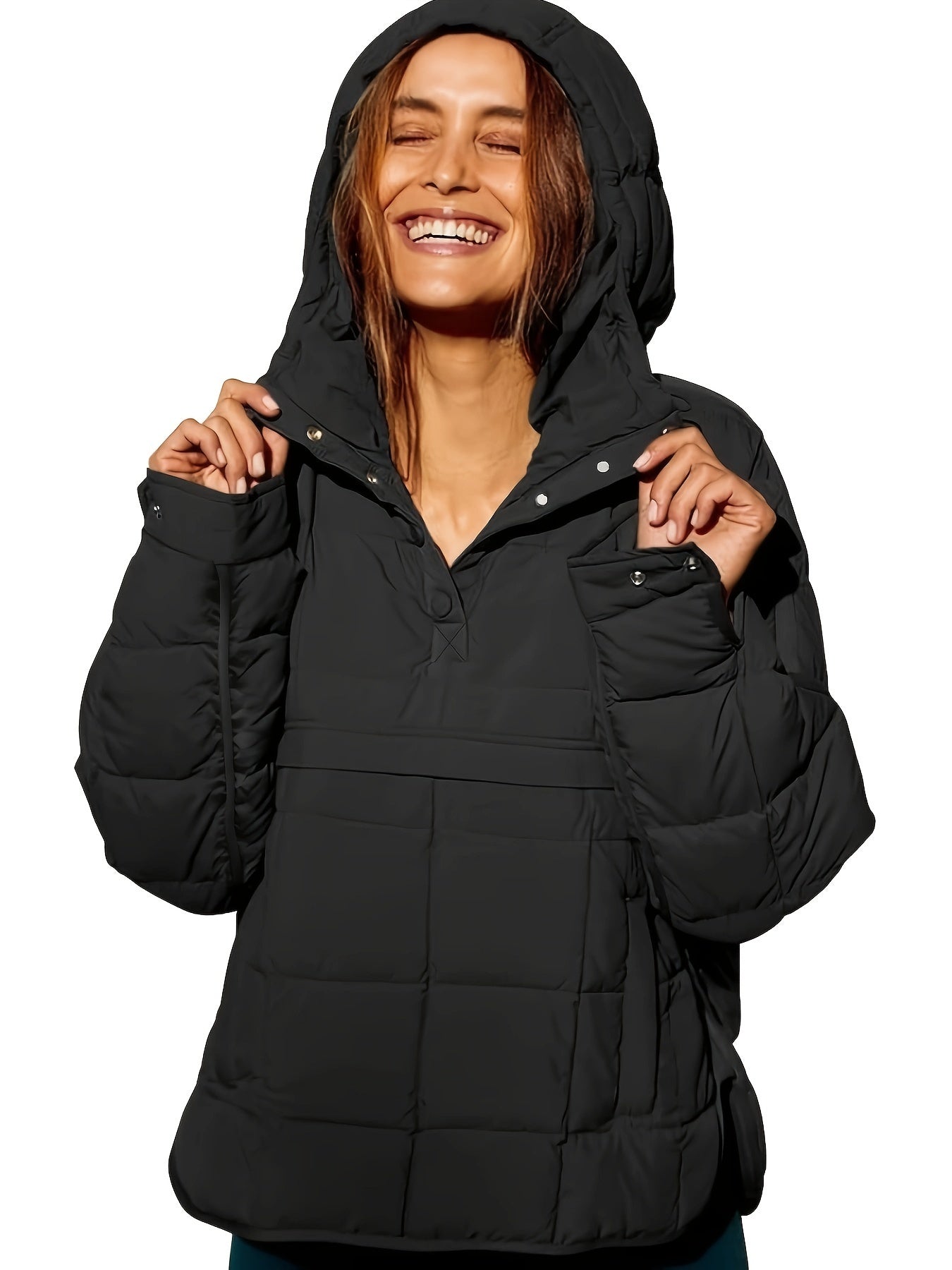 Hooded Coat Women Warm Modern Stylish