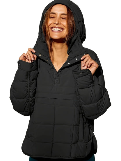 Hooded Coat Women Warm Modern Stylish