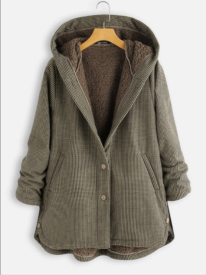 Hooded Jacket Fleece Warm Lined