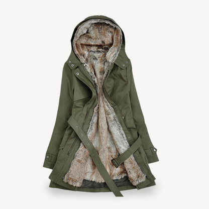 Damen Parka Jack Winter Warm Kunstfell - IdealeKleiden