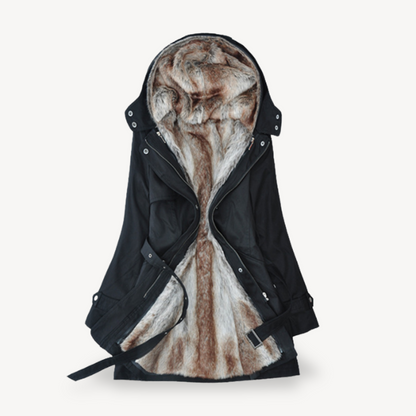 Women's Parka Jacket Winter Warm Faux Fur