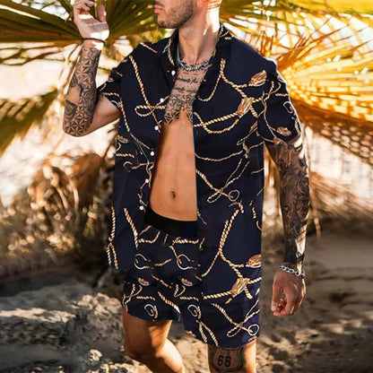Men's Short Sleeve Two-Piece Summer Set