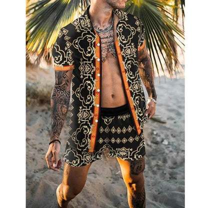 Men's Short Sleeve Set Summer Two-Piece