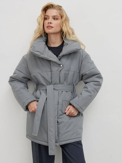 Stylish winter coat Elegant women's tailoring