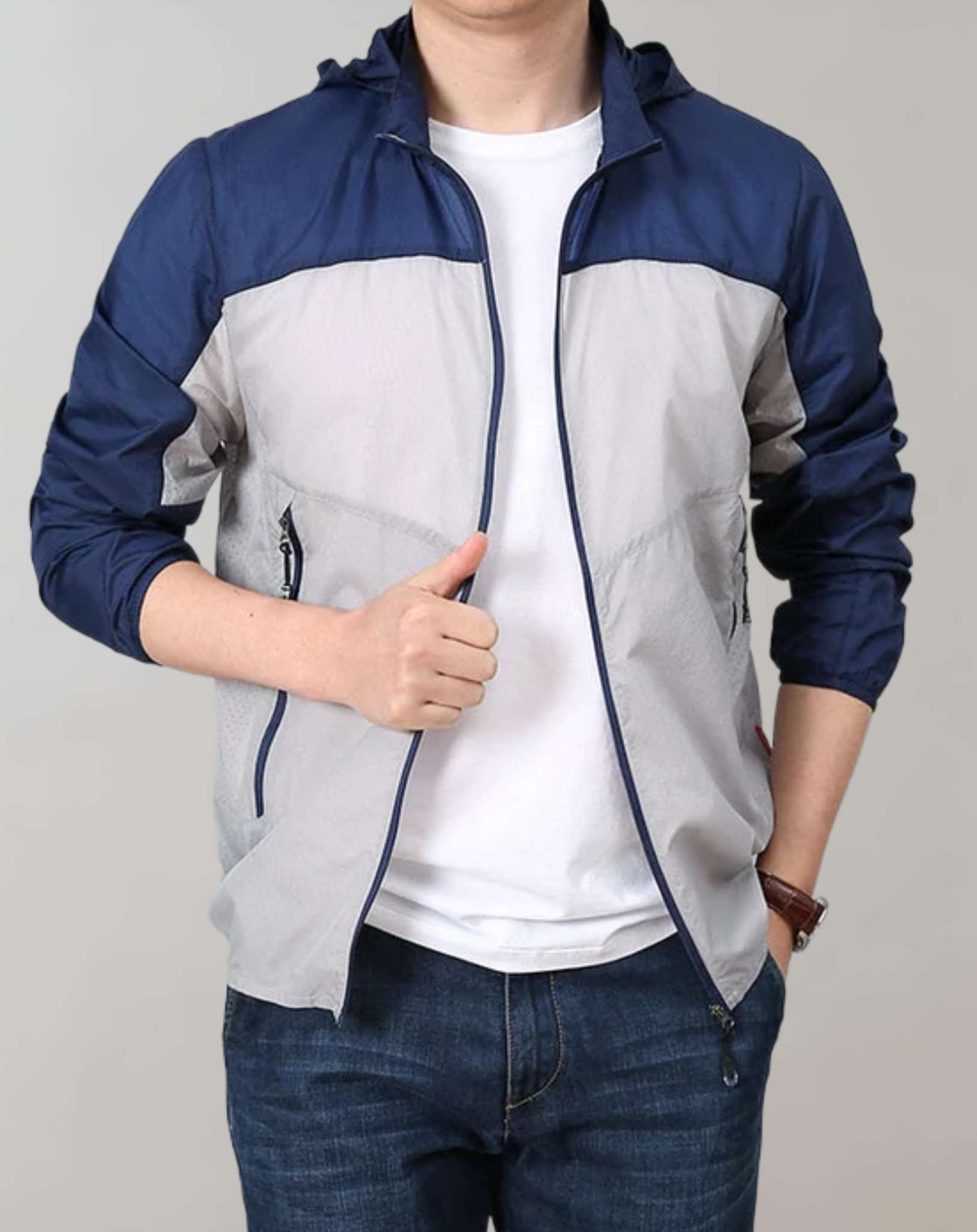 Zweifarbige Winterjacke Modern Warm - IdealeKleiden