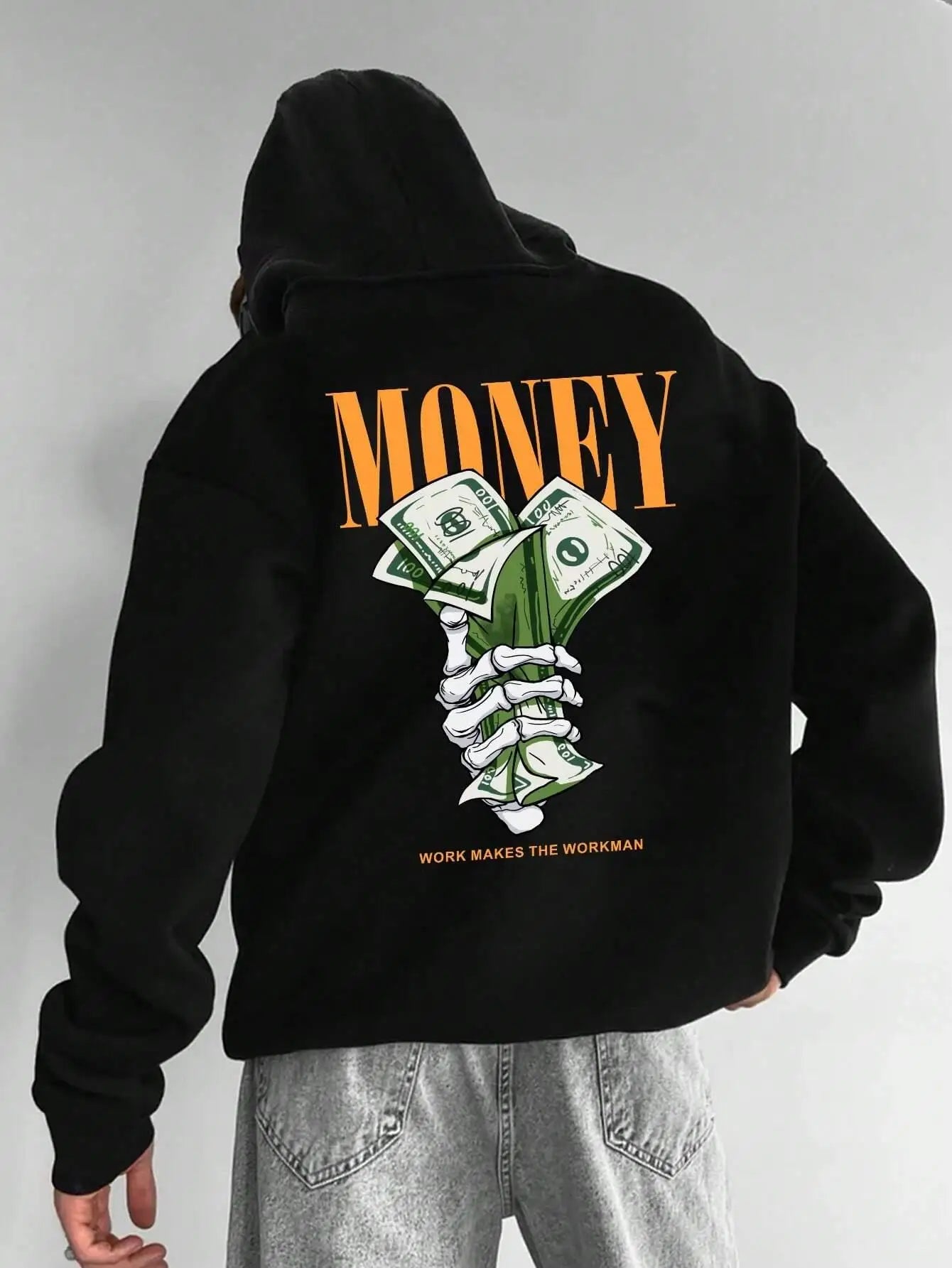 Stylische Hoodie Streetwear Geldmuster