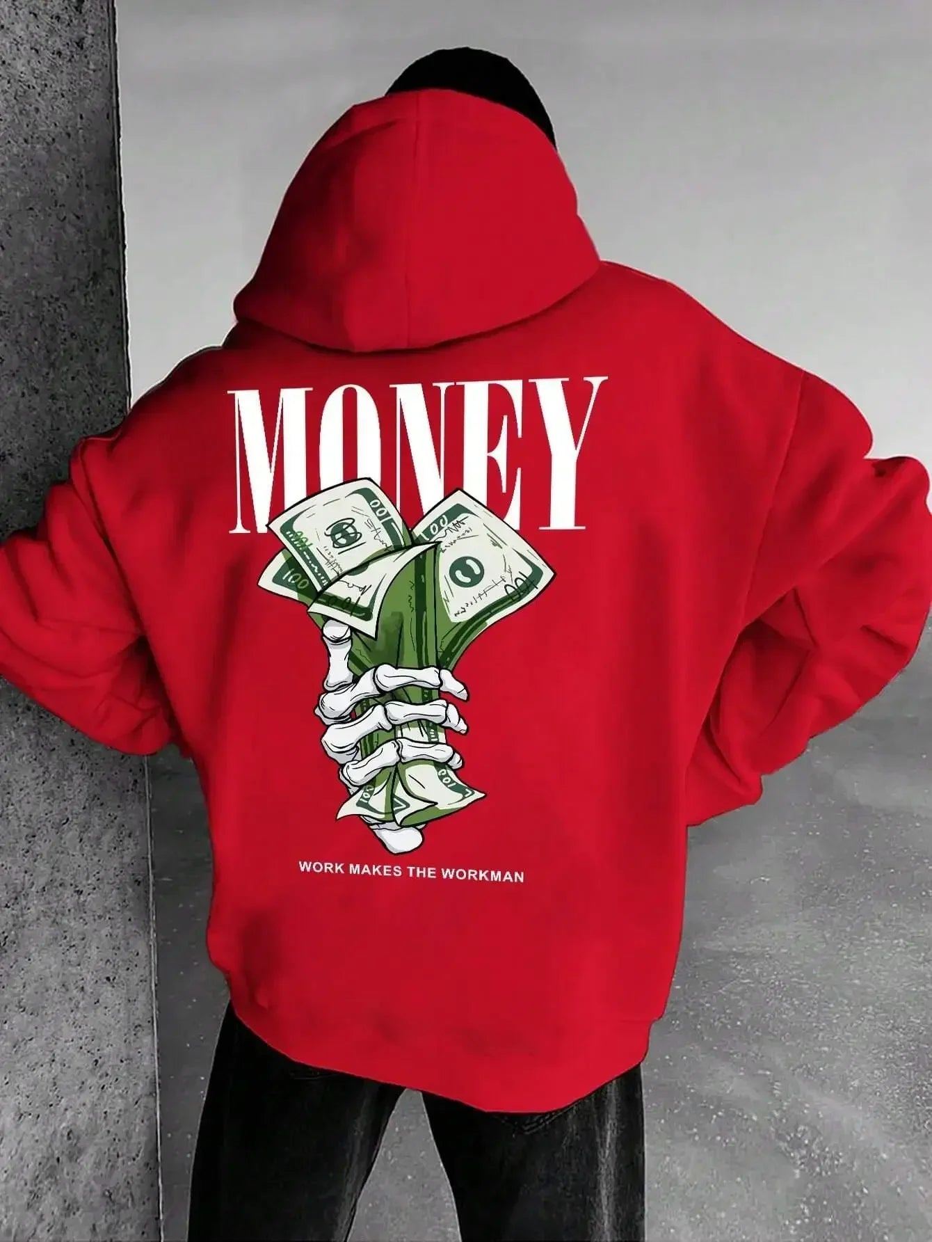 Stylische Hoodie Streetwear Geldmuster