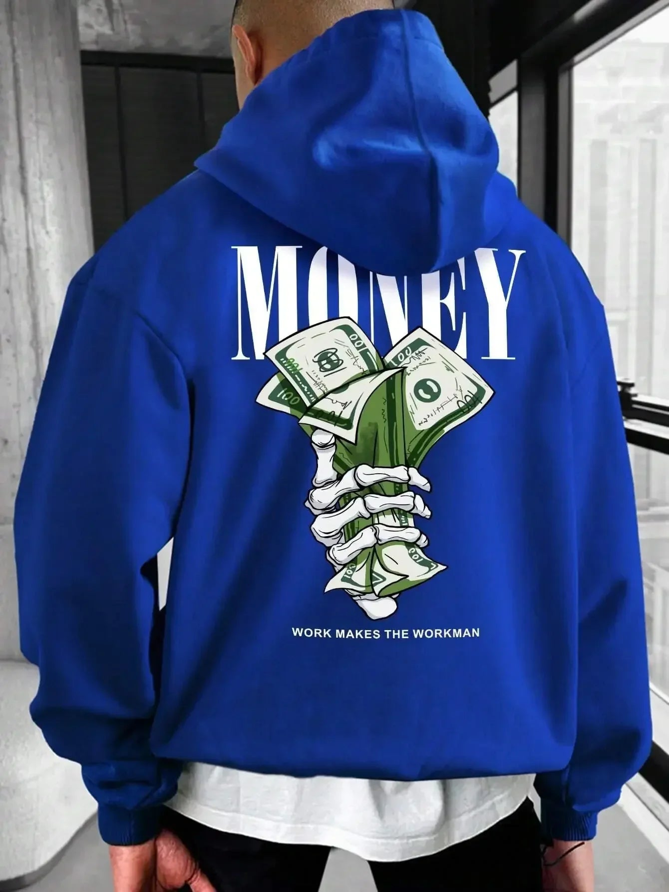 Stylische Hoodie Streetwear Geldmuster