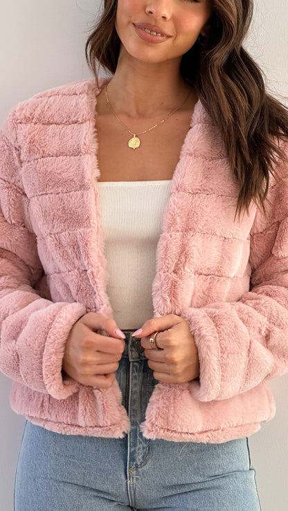 Short Leather Jacket Structured Quilted Cut
