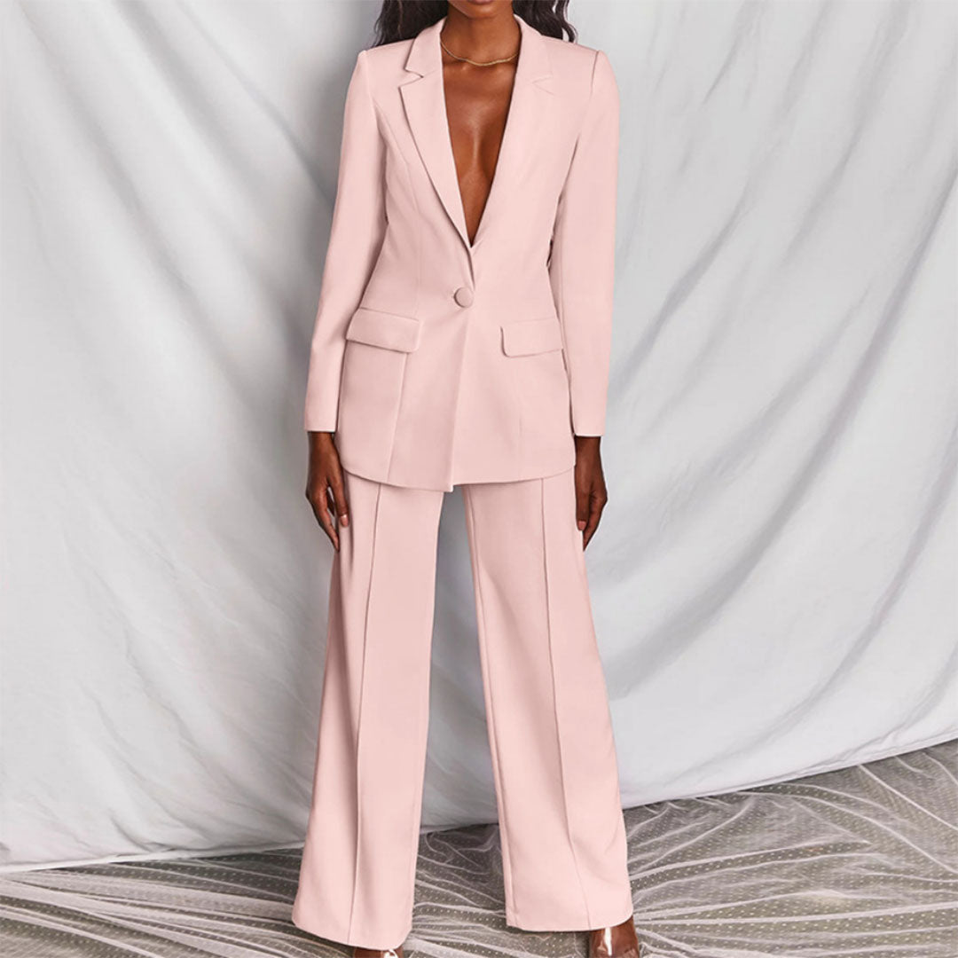 Elegant Women's Suit Set Blazer and Pants