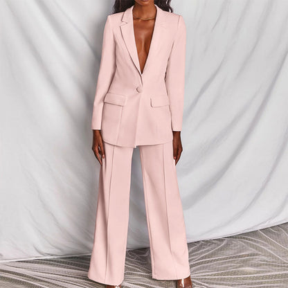 Elegant Women's Suit Set Blazer and Pants
