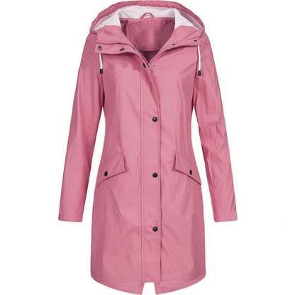 Waterproof Outdoor Jacket Long Black Windproof