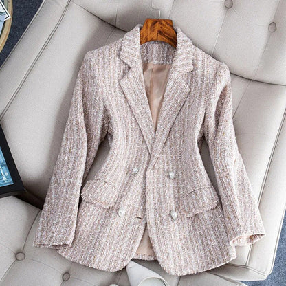 Elegant Women's Blazer Tweed Design