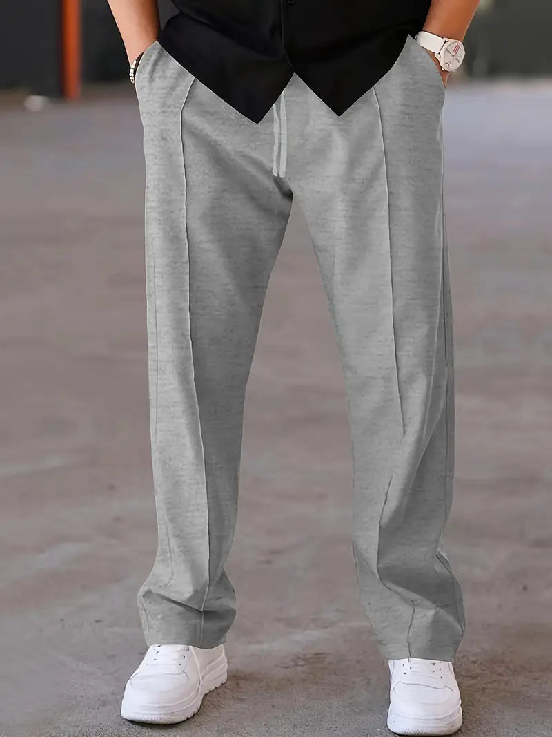 Men's Pleated Trousers Comfortable Loose Fit
