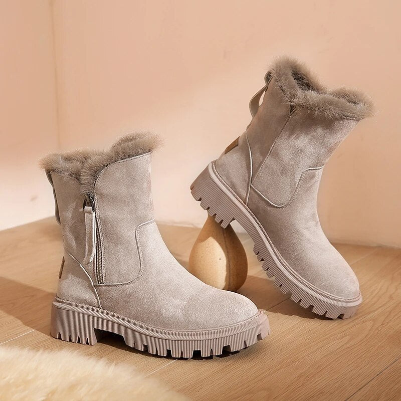 Stylish Winter Boots Women Plush Platform