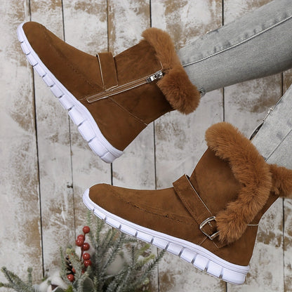 Stylish Women's Snow Boots Plush Winter Warm